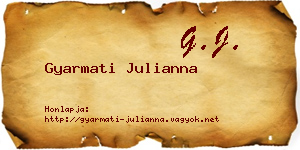 Gyarmati Julianna névjegykártya
